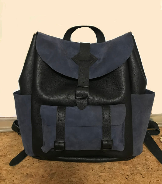 **SAMPLE** Backpack - Black & Steel Blue