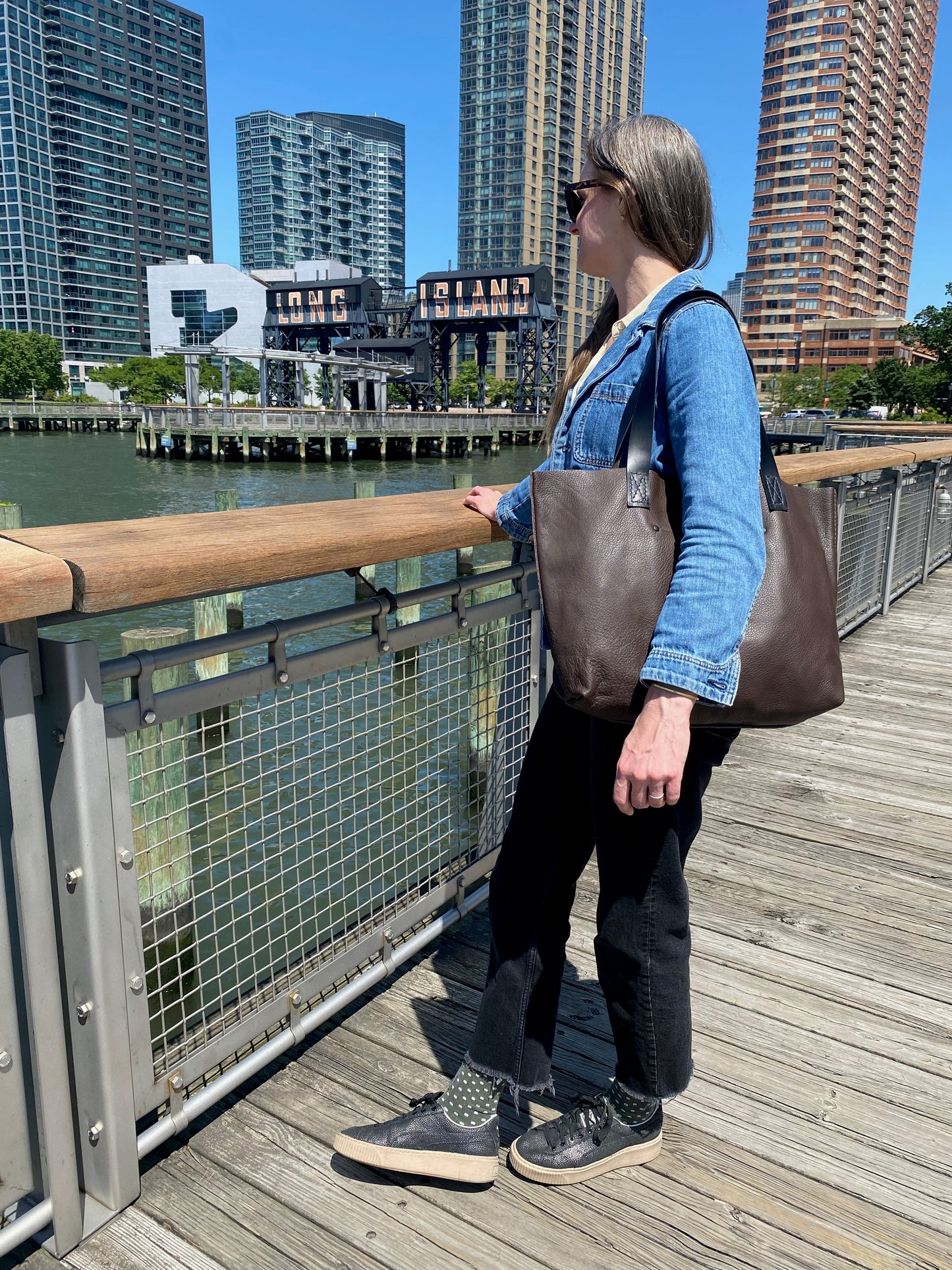 Large Tote Bag - Dark Brown