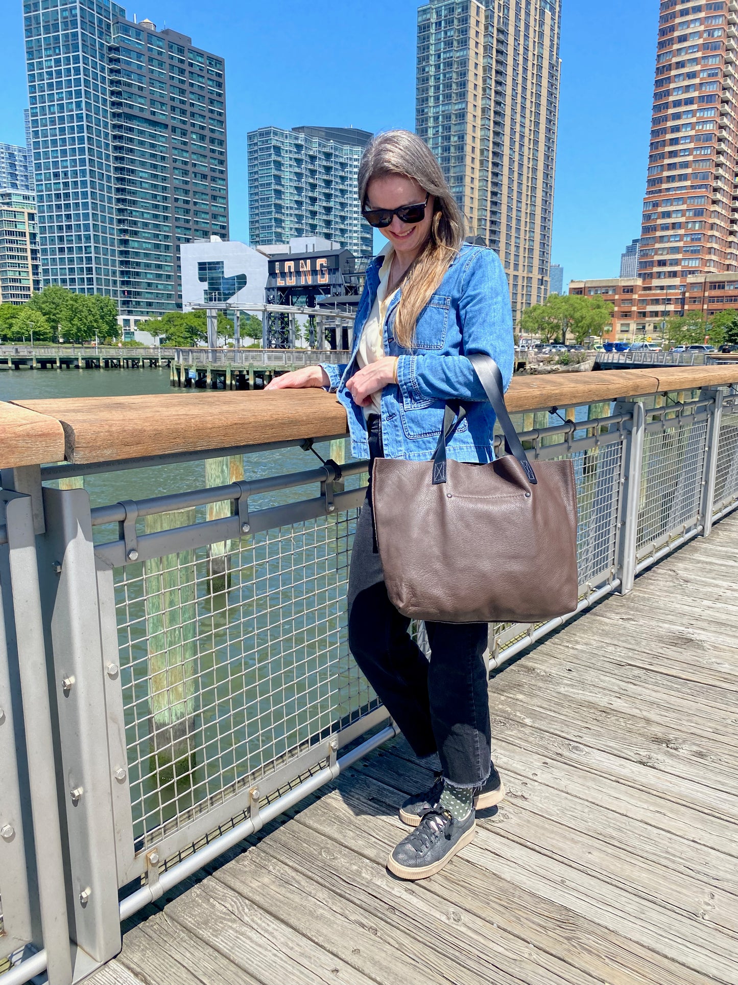 Large Tote Bag - Dark Brown